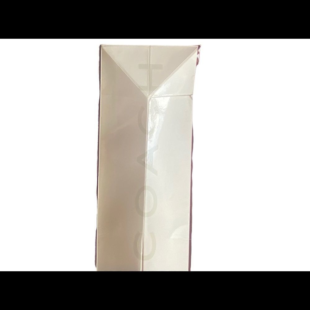 Coach small white shopping bag red lining brown string strap - Picture 5 of 8